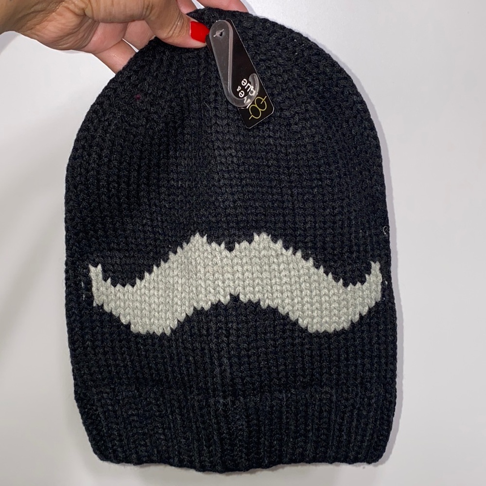 Olive & Pique Mustache Beanie